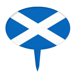 Cake Topper with Flag of Scotland