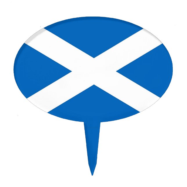 Cake Topper with Flag of Scotland (Front)