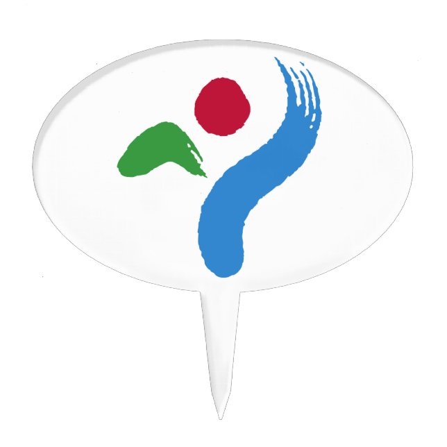 Cake Topper with Flag of Seoul (Front)