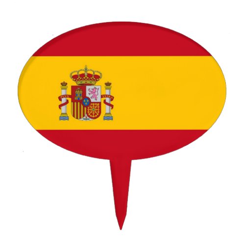 Cake Topper with Flag of Spain