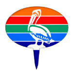 Cake Topper with Flag of St. Petersburg