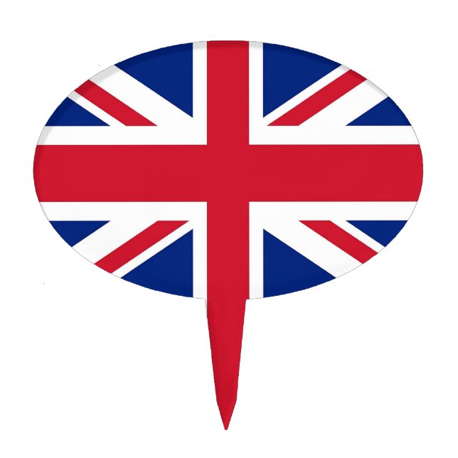 Cake Topper with Flag of United Kingdom (Front)