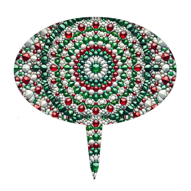 Cake Topper with Italian Colors Design (Front)