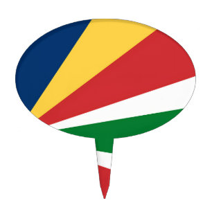 Cake Topper with Seychelles Colors Design