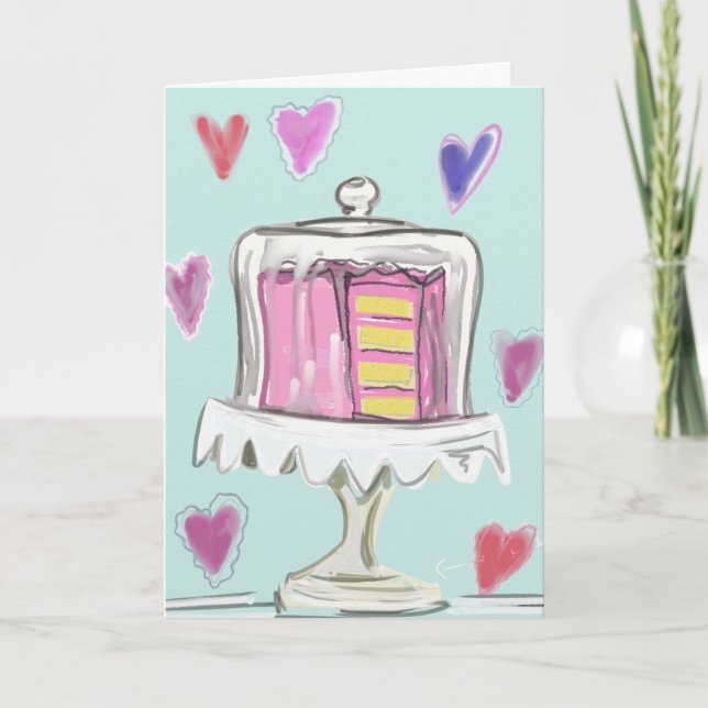 Cake Under Glass Card (Front)