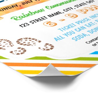 Cake walk musical cake template poster | Zazzle