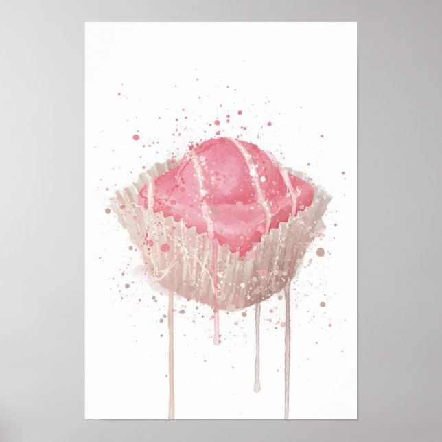 Cake Wall Art Print 'French Fancie Strawberry' (Front)
