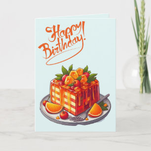 Cake Wishes Birthday Card and coloring page