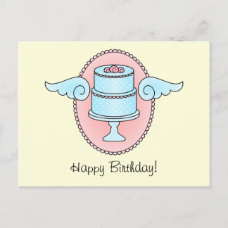 Cake with Wings Postcard