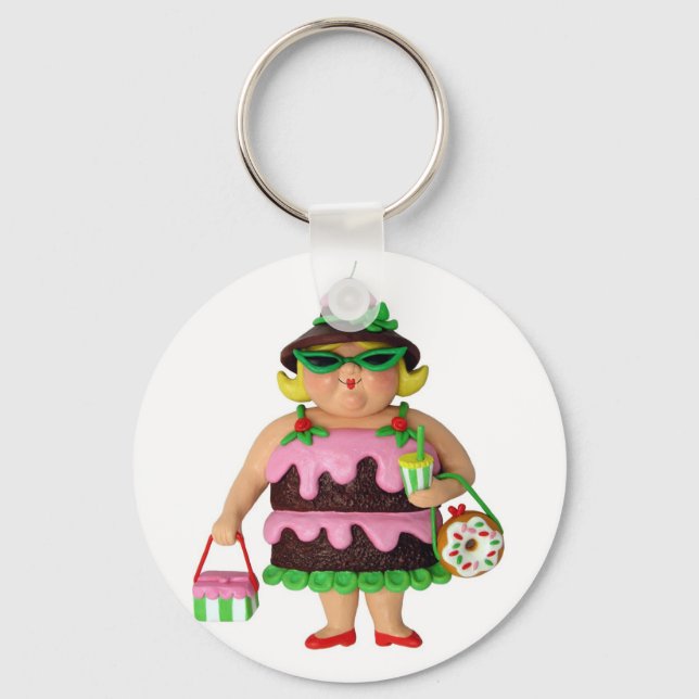 Cake Woman Keychain (Front)