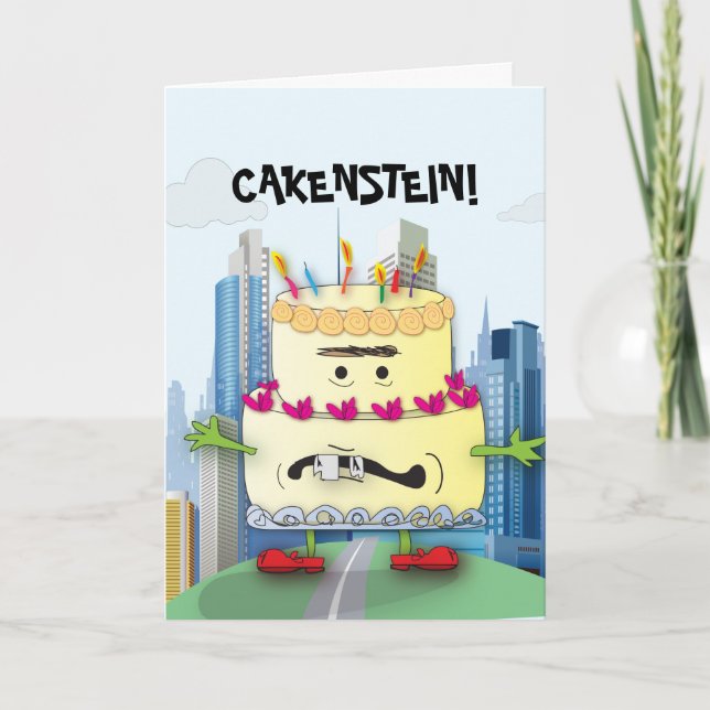 Cakenstein! Birthday Card (Front)