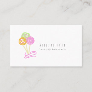 Cakepops Cookie Baking Cake Decorator Swirls Business Card