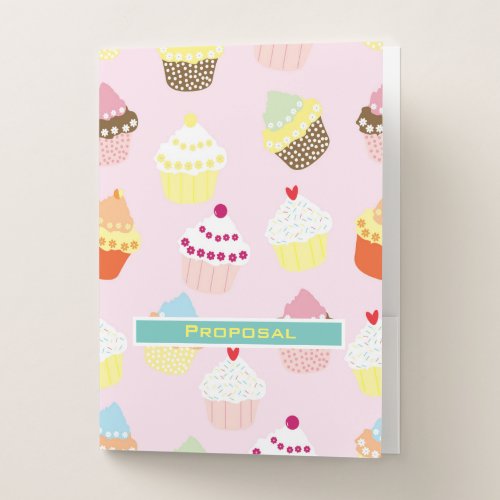 Cakes and Baking Theme to Personalise Pocket Folder