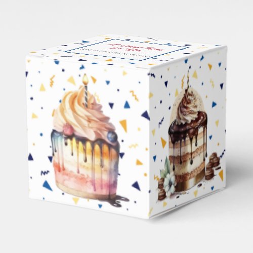 Cakes and Confetti Favor Box