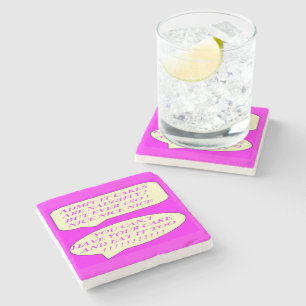 Cakes are nice made for food lovers color pink stone coaster