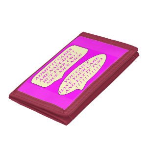 Cakes are nice made for food lovers color pink tri-fold wallet
