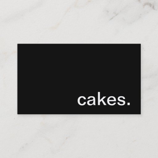 Customizable Cakes Business Card