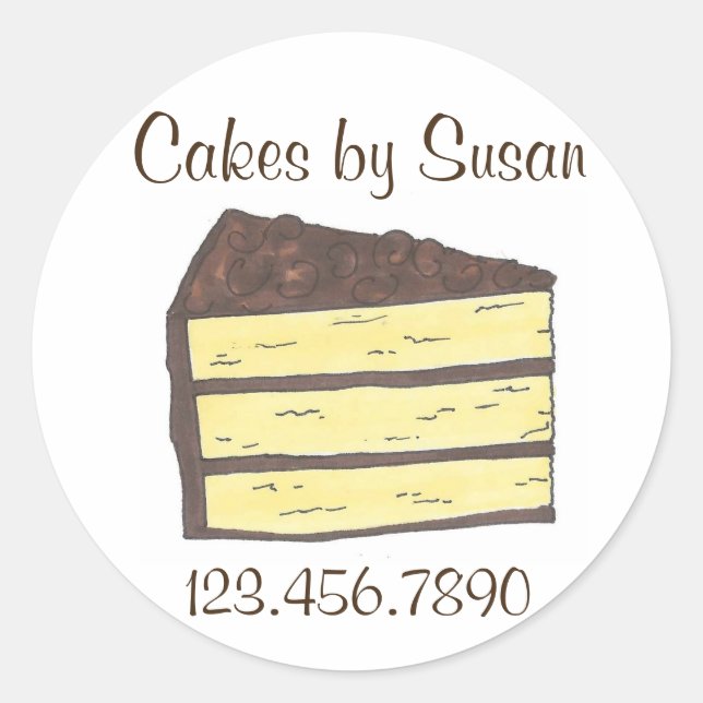 Cakes by Personalized Bakery Baking Baked Stickers (Front)