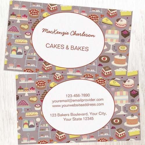 Cakes Catering Baking Business Card