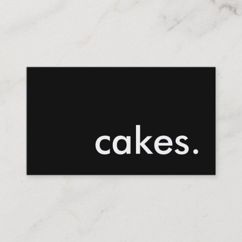 cakes. (color customizable) business card