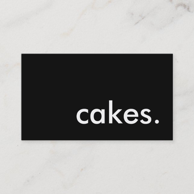 cakes. (color customizable) business card (Front)