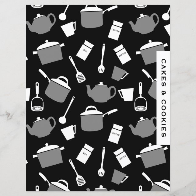 Cakes & Cookies Divider | Black White Kitchen (Front)