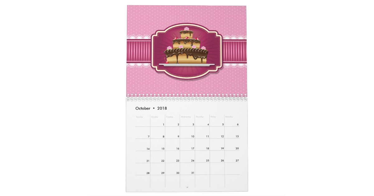 Cakes &amp; Cupcakes Calendar | Zazzle
