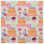  Cakes Cupcakes Lollipop Donuts Icecream Textile Fabric