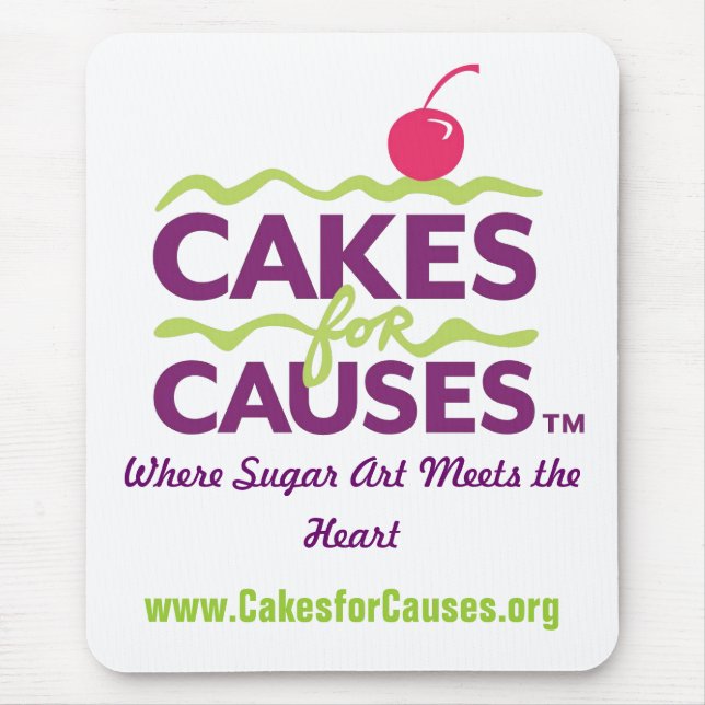 Cakes for Causes Mousepad White (Front)
