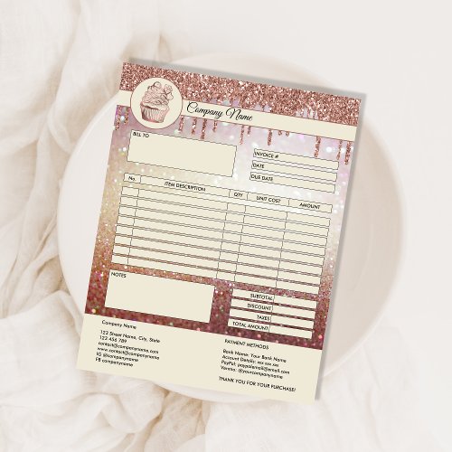 Cakes Invoice Form Business Quotation Notepad