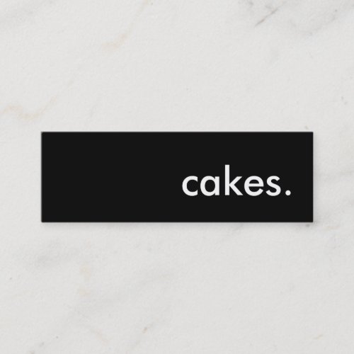 cakes. business cards