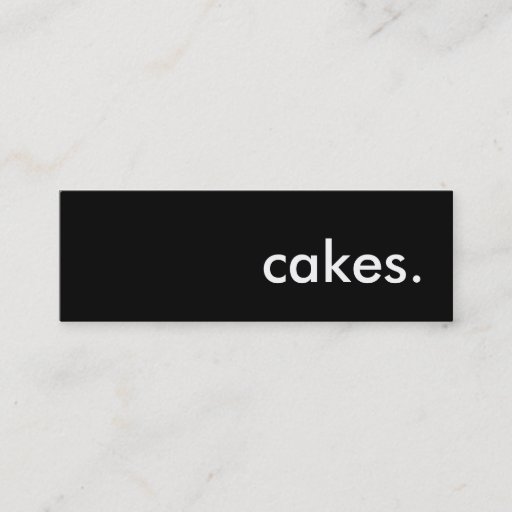 Customizable cakes. business cards