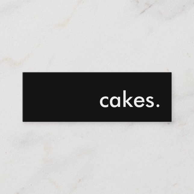 cakes. mini business card (Front)