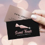 Cakes & Sweets Bakery Rose Gold Piping Bag Black Business Card