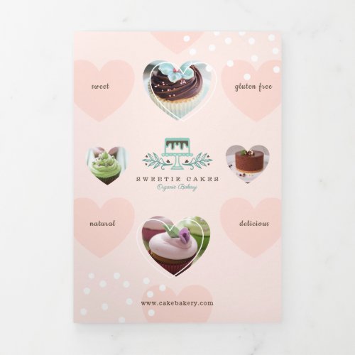 Cakes  Sweets Bakery Shop Branded Tri_Fold Card