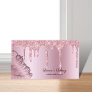 Cakes & Sweets Cupcake  Bakery Dripping Rose Gold Business Card