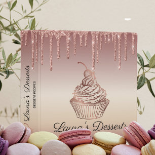Cakes & Sweets Cupcake Desserts Cookbook 3 Ring Binder
