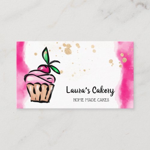 Cakes  Sweets Cupcake Home Bakery cute girly Business Card