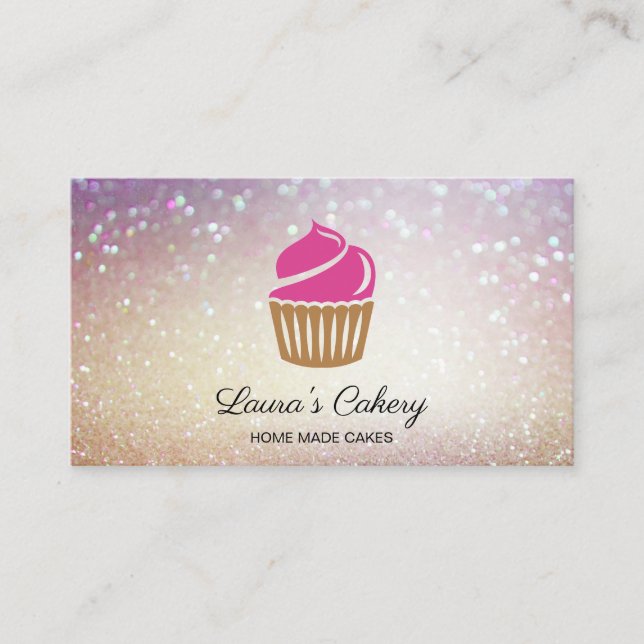 Cakes & Sweets Cupcake Home Bakery Cute Modern Business Card (Front)