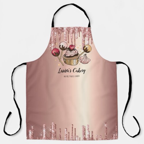 Cakes  Sweets Cupcake Home Bakery Dripping Gold Apron