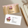 Cakes & Sweets Cupcake Home Bakery Dripping Gold B Business Card
