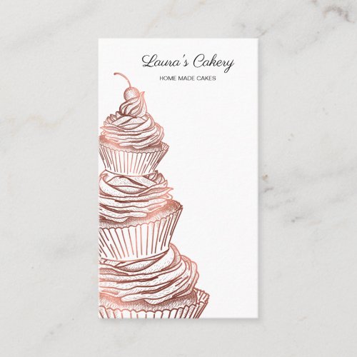 Cakes  Sweets Cupcake Home Bakery Dripping Gold Business Card