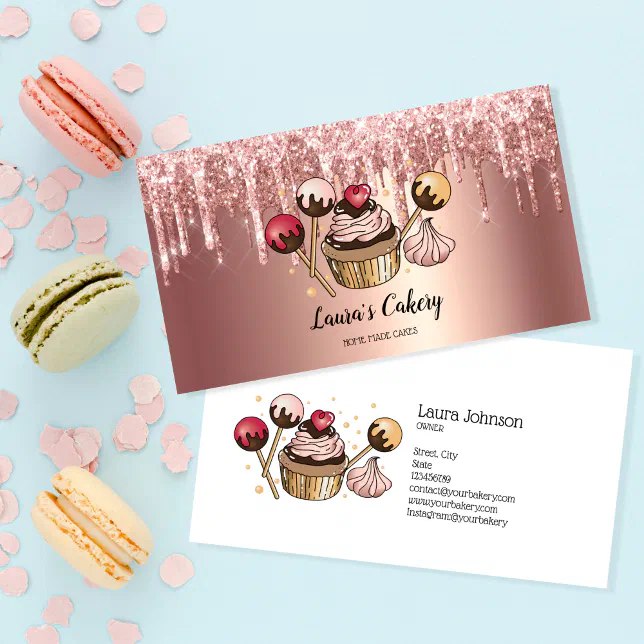 Cake or sweet shop beautiful card | Cake, Business cards creative  templates, Business card template design