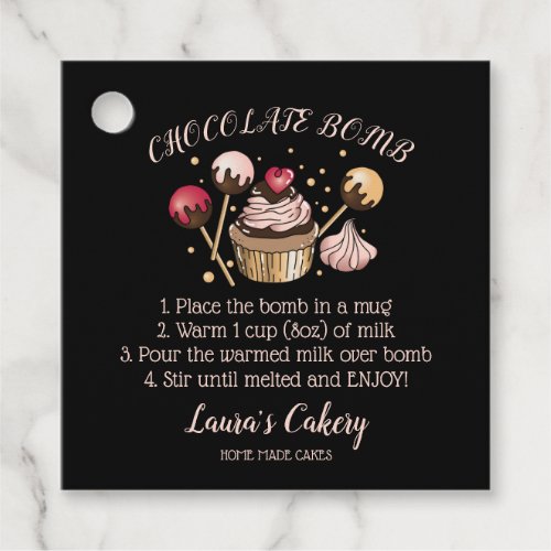 Cakes  Sweets Cupcake Home Bakery Dripping Gold Favor Tags