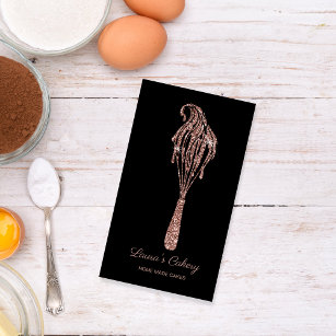 Cakes & Sweets Cupcake Home Bakery Dripping Whisk  Business Card