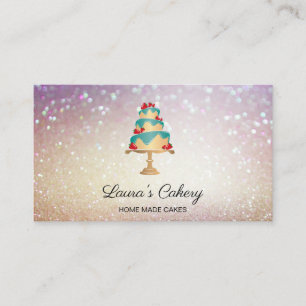 Cakes Sweets Cupcake Home Bakery Girly Strawberry Business Card