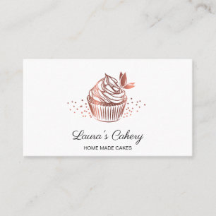 Cakes Sweets Cupcake Home Bakery Girly Vintage Business Card