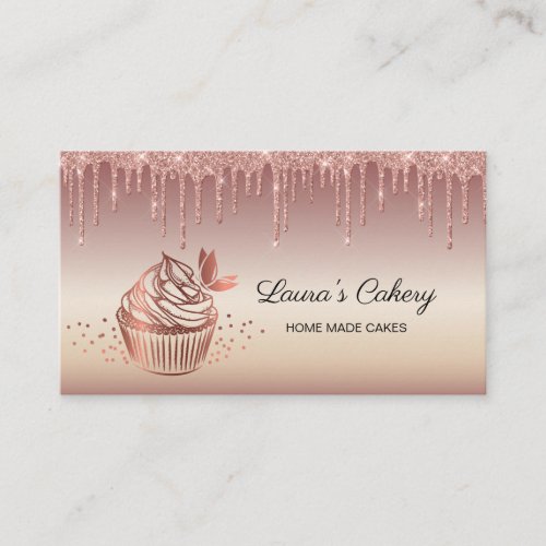 Cakes Sweets Cupcake Home Bakery Girly Vintage Business Card