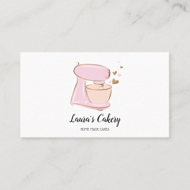 Cakes & Sweets Cupcake Home Bakery mixer Business Card (Front)