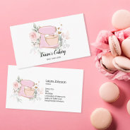 Cakes & Sweets Cupcake Home Bakery Mixer Flower Business Card at Zazzle